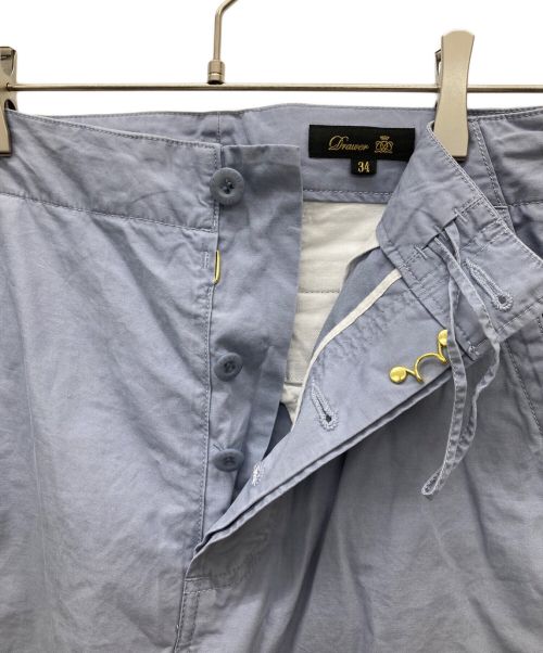 DRAWER（ドゥロワー）DRAWER (ドゥロワー) コットンバイオワイドパンツ スカイブルー サイズ:34の古着・服飾アイテム