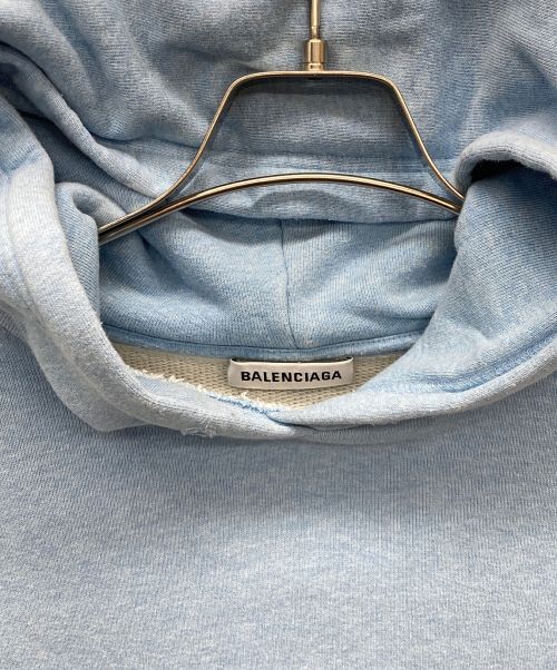 BALENCIAGA（バレンシアガ）BALENCIAGA (バレンシアガ) プルオーバーパーカー ブルー サイズ:Sの古着・服飾アイテム