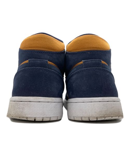 NIKE（ナイキ）NIKE (ナイキ) ナイキ エアジョーダン 1 ミッド スペシャルエディション オブシディアン ネイビー×からし サイズ:26cmの古着・服飾アイテム