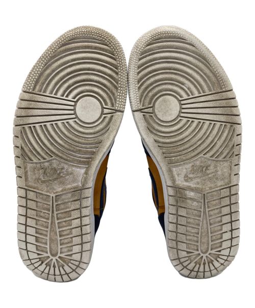 NIKE（ナイキ）NIKE (ナイキ) ナイキ エアジョーダン 1 ミッド スペシャルエディション オブシディアン ネイビー×からし サイズ:26cmの古着・服飾アイテム