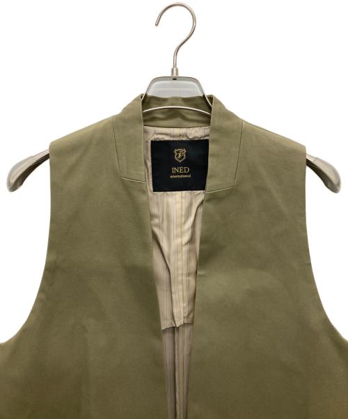 INED（イネド）INED (イネド) チノラファピーチ ロングジレ オリーブ サイズ:SIZE 9の古着・服飾アイテム