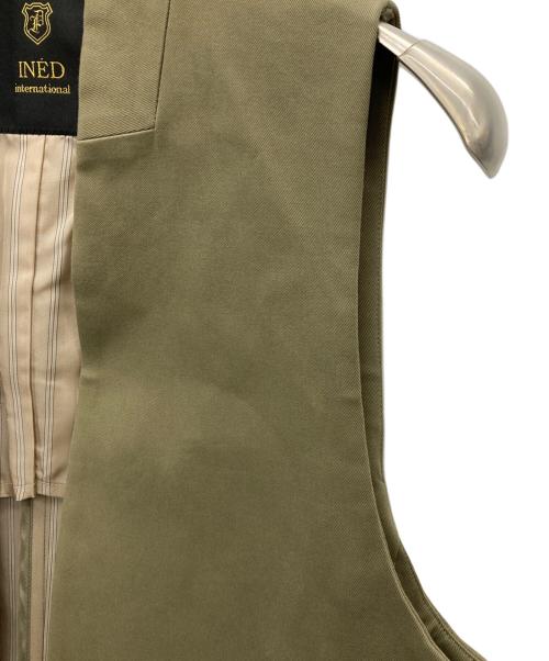 INED（イネド）INED (イネド) チノラファピーチ ロングジレ オリーブ サイズ:SIZE 9の古着・服飾アイテム