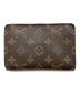 LOUIS VUITTON (ルイ ヴィトン) モノグラム ポルト パピエ・ジップ：20000円