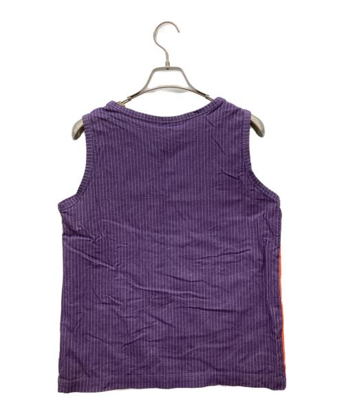 ISSEY MIYAKE（イッセイミヤケ）ISSEY MIYAKE (イッセイミヤケ) ノースリーブカットソー オレンジ×パープル サイズ:SIZE 2の古着・服飾アイテム