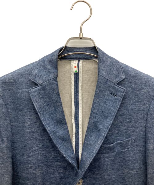 alessandro cantarelli（アレッサンドロ カンタレリ）alessandro cantarelli (アレッサンドロ カンタレリ) リネン混テーラードジャケット ブルー サイズ:SIZE　46の古着・服飾アイテム