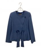 ARMANIアルマーニ）の古着「クレープサテンジャケット」｜ブルー