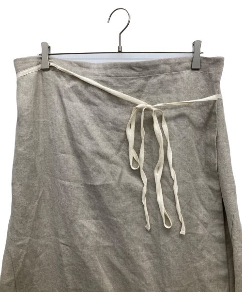 CHAOS（カオス）CHAOS (カオス) リネンヘリンボーンラップスカート ベージュ サイズ:SIZE Fの古着・服飾アイテム