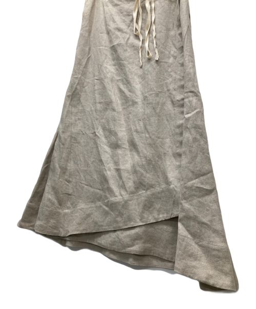CHAOS（カオス）CHAOS (カオス) リネンヘリンボーンラップスカート ベージュ サイズ:SIZE Fの古着・服飾アイテム