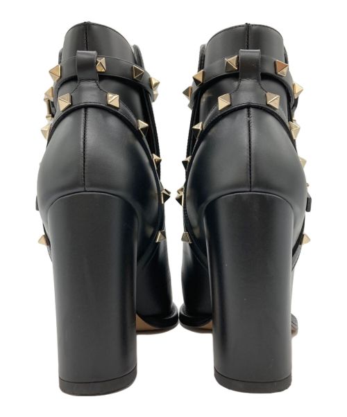VALENTINO GARAVANI（ヴァレンティノ・ガラヴァーニ）VALENTINO GARAVANI (ヴァレンティノ・ガラヴァーニ) スタッズブーツ ブラック サイズ:371/2の古着・服飾アイテム