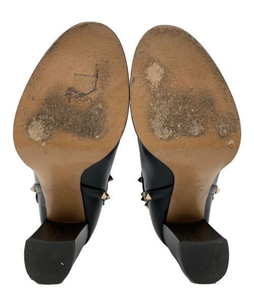 VALENTINO GARAVANI（ヴァレンティノ・ガラヴァーニ）VALENTINO GARAVANI (ヴァレンティノ・ガラヴァーニ) スタッズブーツ ブラック サイズ:371/2の古着・服飾アイテム