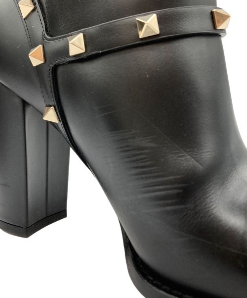 VALENTINO GARAVANI（ヴァレンティノ・ガラヴァーニ）VALENTINO GARAVANI (ヴァレンティノ・ガラヴァーニ) スタッズブーツ ブラック サイズ:371/2の古着・服飾アイテム