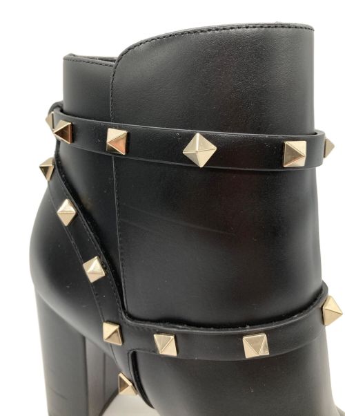 VALENTINO GARAVANI（ヴァレンティノ・ガラヴァーニ）VALENTINO GARAVANI (ヴァレンティノ・ガラヴァーニ) スタッズブーツ ブラック サイズ:371/2の古着・服飾アイテム