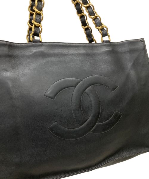 CHANEL（シャネル）CHANEL (シャネル) チェーントートバッグ ブラックの古着・服飾アイテム