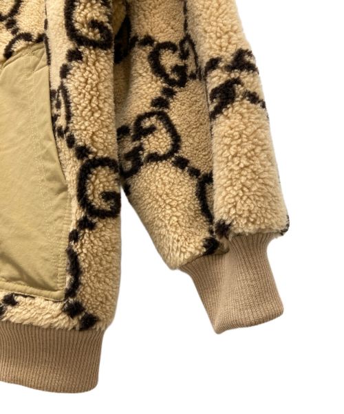 GUCCI（グッチ）GUCCI (グッチ) 23SS マキシGG ウールジャージジップアップジャケット ブラウン サイズ:SIZE Ｍの古着・服飾アイテム