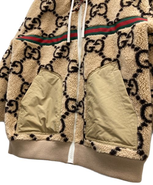 GUCCI（グッチ）GUCCI (グッチ) 23SS マキシGG ウールジャージジップアップジャケット ブラウン サイズ:SIZE Ｍの古着・服飾アイテム