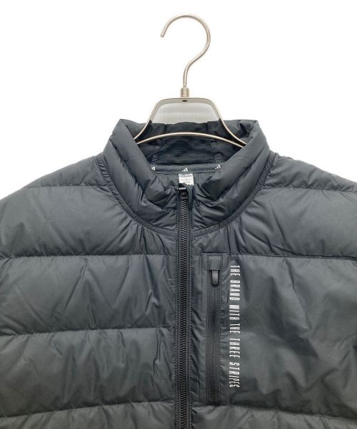 adidas（アディダス）adidas (アディダス) チェストポケット付き フルジップ ダウンジャケット ブラック サイズ:SIZE Mの古着・服飾アイテム