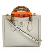 GUCCIグッチ）の古着「バンブー ダイアナ スモールトート」｜アイボリー