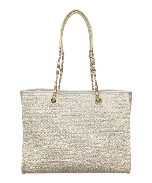 CHANEL（シャネル）CHANEL (シャネル) ドーヴィル トートバッグA67001　 アイボリーの古着・服飾アイテム