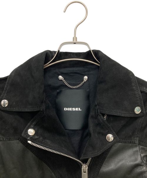 DIESEL（ディーゼル）DIESEL (ディーゼル) ダブルライダースジャケット ブラック サイズ:Sの古着・服飾アイテム