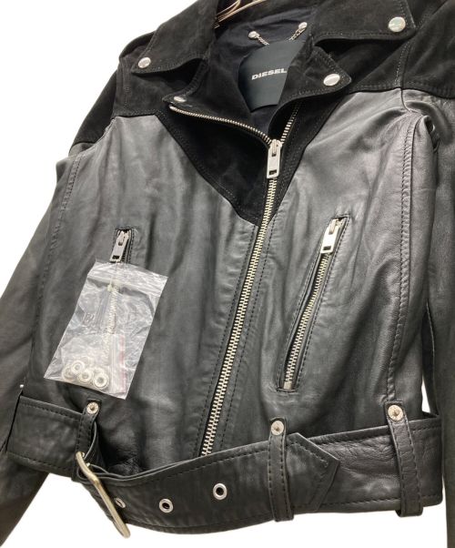 DIESEL（ディーゼル）DIESEL (ディーゼル) ダブルライダースジャケット ブラック サイズ:Sの古着・服飾アイテム