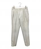 ENFOLDエンフォルド）の古着「ライトダブルクロス タックアンクルトラウザーパンツ」｜ホワイト