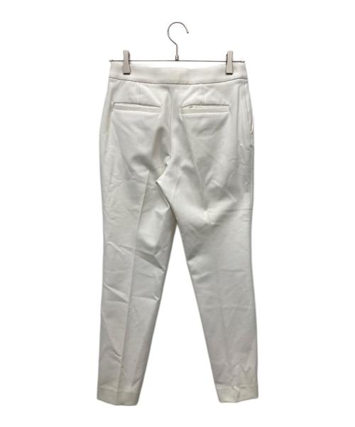 ENFOLD（エンフォルド）ENFOLD (エンフォルド) ライトダブルクロス タックアンクルトラウザーパンツ ホワイト サイズ:SIZE 36の古着・服飾アイテム