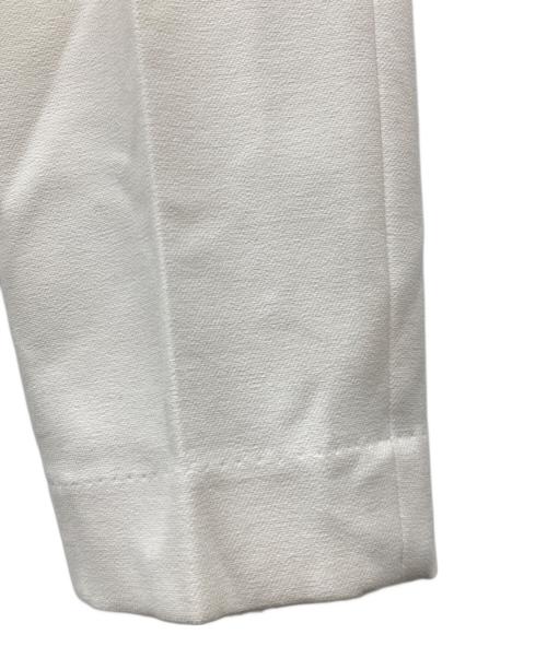 ENFOLD（エンフォルド）ENFOLD (エンフォルド) ライトダブルクロス タックアンクルトラウザーパンツ ホワイト サイズ:SIZE 36の古着・服飾アイテム