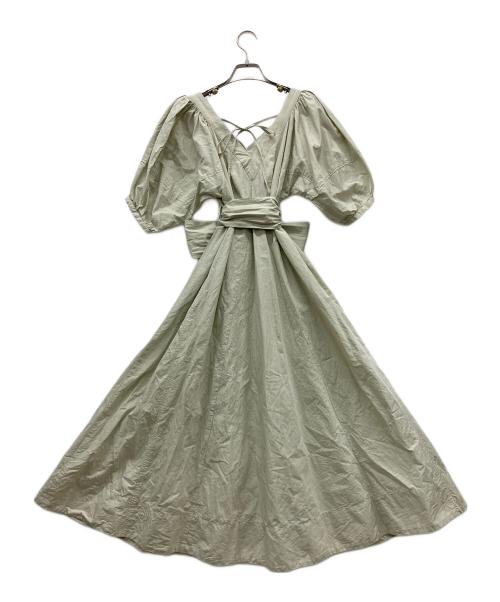 Snidel（スナイデル）Snidel (スナイデル) 半袖ワンピース グリーン サイズ:ONE SIZEの古着・服飾アイテム