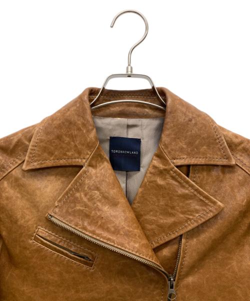 TOMORROW LAND（トゥモローランド）TOMORROW LAND (トゥモローランド) ラムレザージャケット ブラウン サイズ:SIZE 38の古着・服飾アイテム