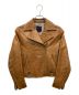 TOMORROW LAND（トゥモローランド）の古着「ラムレザージャケット」｜ブラウン