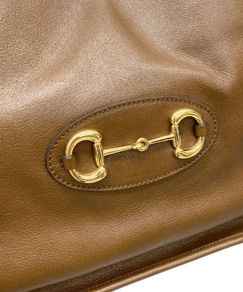 GUCCI（グッチ）GUCCI (グッチ) ホースビット1955 トートバッグ ブラウンの古着・服飾アイテム