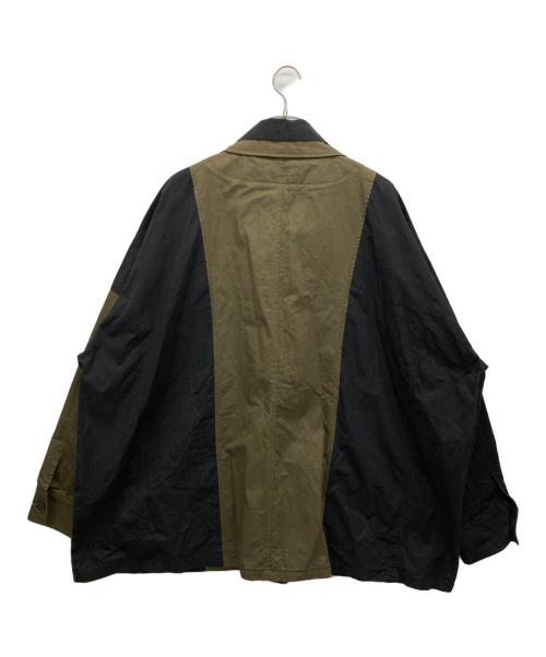 minsobi（ミンソビ）minsobi (ミンソビ) コート カーキ×ブラック サイズ:SIZE Lの古着・服飾アイテム