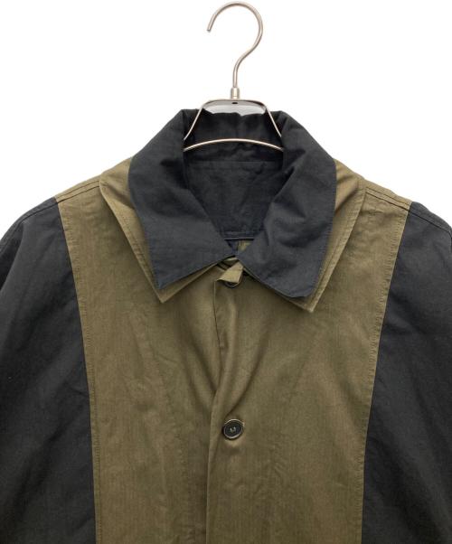 minsobi（ミンソビ）minsobi (ミンソビ) コート カーキ×ブラック サイズ:SIZE Lの古着・服飾アイテム