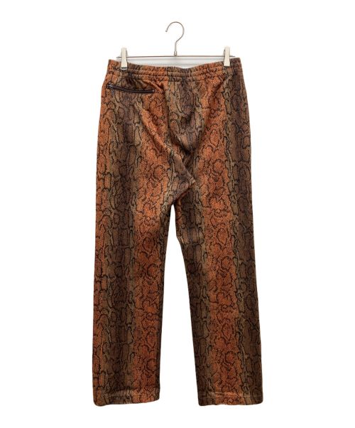 Needles（ニードルズ）Needles (ニードルズ) パイソン プリント ストレートレッグ パンツ オレンジ×ブラウン サイズ:Mの古着・服飾アイテム