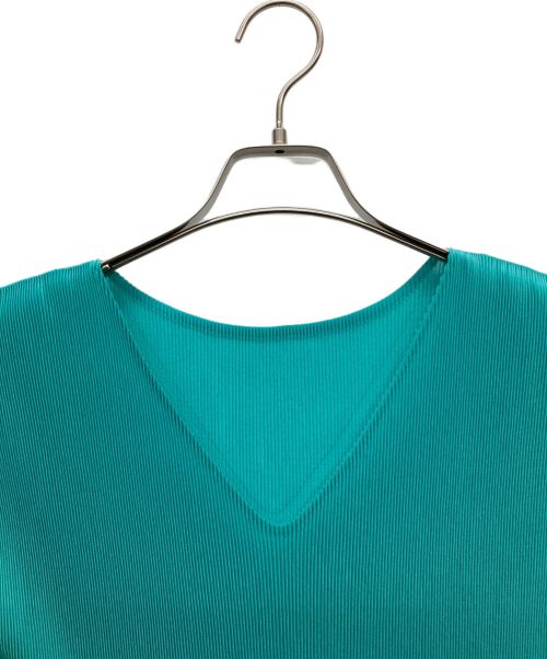 PLEATS PLEASE（プリーツプリーズ）PLEATS PLEASE (プリーツプリーズ) プリーツノースリーブブラウス ブルー サイズ:Mの古着・服飾アイテム