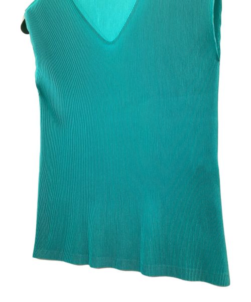 PLEATS PLEASE（プリーツプリーズ）PLEATS PLEASE (プリーツプリーズ) プリーツノースリーブブラウス ブルー サイズ:Mの古着・服飾アイテム