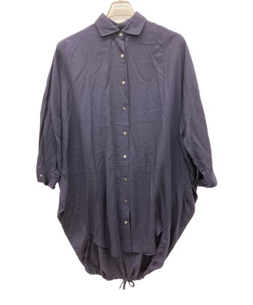 mizuiro-ind（ミズイロインド）mizuiro-ind (ミズイロインド) シャツワンピース ネイビー サイズ:Mの古着・服飾アイテム