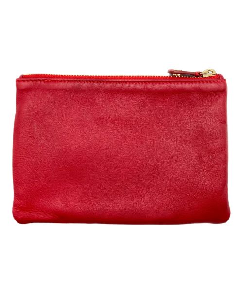 JIMMY CHOO（ジミーチュウ）JIMMY CHOO (ジミーチュウ) レザーポーチ レッドの古着・服飾アイテム