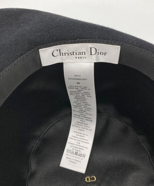 Christian Dior（クリスチャン ディオール）Christian Dior (クリスチャン ディオール) ハット ブラックの古着・服飾アイテム