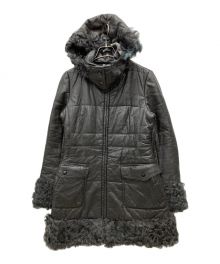 BURBERRY BLUE LABEL（バーバリー ブルー レーベル）の古着「ラムレザーコート」｜ブラック