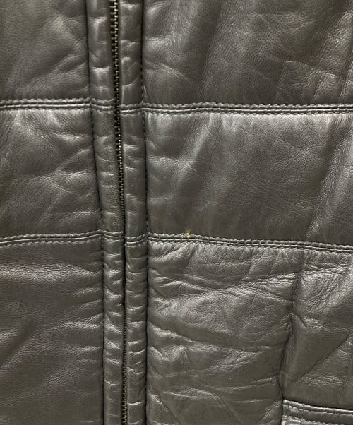 BURBERRY BLUE LABEL（バーバリー ブルー レーベル）BURBERRY BLUE LABEL (バーバリーブルーレーベル) ラムレザーコート ブラック サイズ:SIZE 38の古着・服飾アイテム