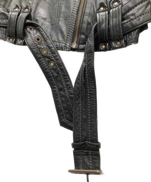 BURBERRY BLUE LABEL（バーバリー ブルー レーベル）BURBERRY BLUE LABEL (バーバリーブルーレーベル) レザージャケット ブラック サイズ:SIZE 38の古着・服飾アイテム