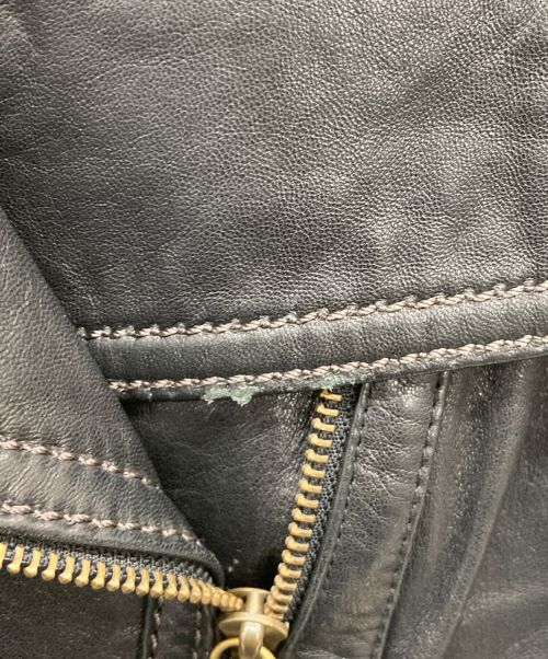 BURBERRY BLUE LABEL（バーバリー ブルー レーベル）BURBERRY BLUE LABEL (バーバリーブルーレーベル) レザージャケット ブラック サイズ:SIZE 38の古着・服飾アイテム