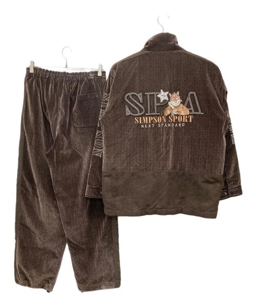 SIMPSON（シンプソン）SIMPSON (シンプソン) セットアップスウェット ブラウン サイズ:SIZE Lの古着・服飾アイテム