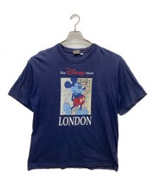 DISNEY（ディズニー）の古着「ハーフスリーブカットソー」｜ネイビー