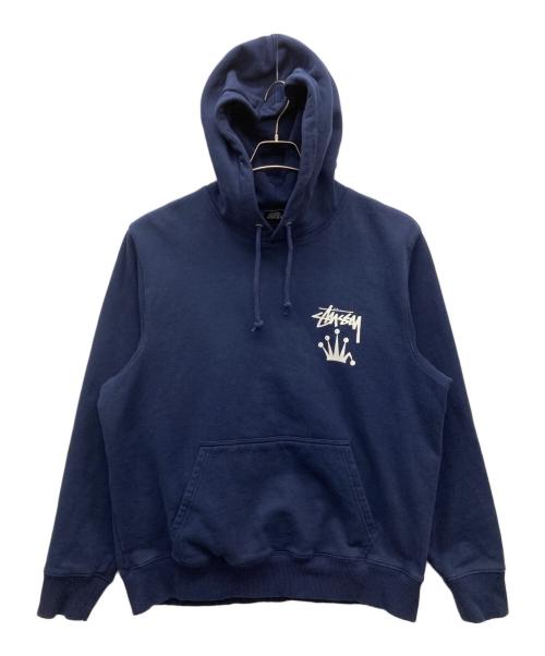 stussy（ステューシー）stussy (ステューシー) Stock Crown Hoodie ネイビー サイズ:SIZE Mの古着・服飾アイテム