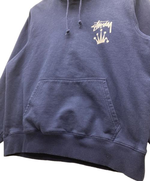 stussy（ステューシー）stussy (ステューシー) Stock Crown Hoodie ネイビー サイズ:SIZE Mの古着・服飾アイテム
