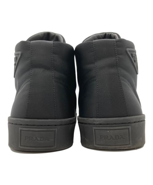 PRADA（プラダ）PRADA (プラダ) ハイカットスニーカー ブラック サイズ:91/2の古着・服飾アイテム