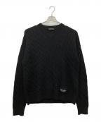 PRADAプラダ）の古着「カシミヤケーブルニット 22AW」｜ブラック