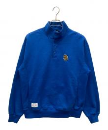Schott（ショット）の古着「ハーフボタンスウェット」｜ブルー